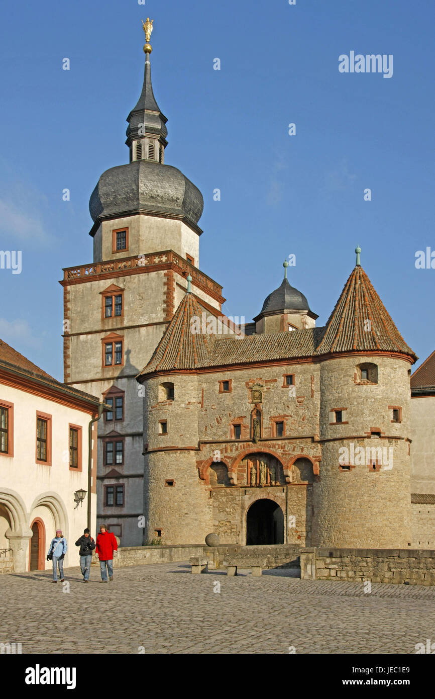 In Germania, in Baviera, Bassa Franconia, Wurzburg, fortezza Marien di montagna, Foto Stock