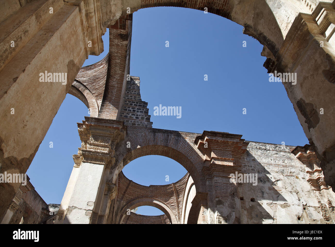 Guatemala Antigua Guatemala, cattedrale, ruderi, alcuna proprietà di rilascio, Foto Stock