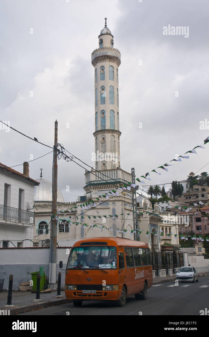 Moschea in dall'UNESCO patrimonio culturale mondiale kasbah, nella Città Vecchia di Algeri, la capitale dell'Algeria, Africa Foto Stock
