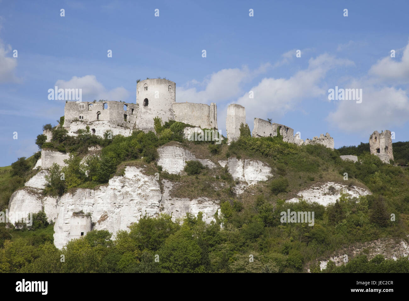 Francia, Normandia, Les Andelys, Chateau Gaillard, Foto Stock