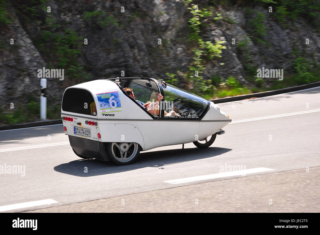 In Germania, in Baviera, caldaia, MONTAGNA E-mobile, car racing, razze di montagna, Foto Stock