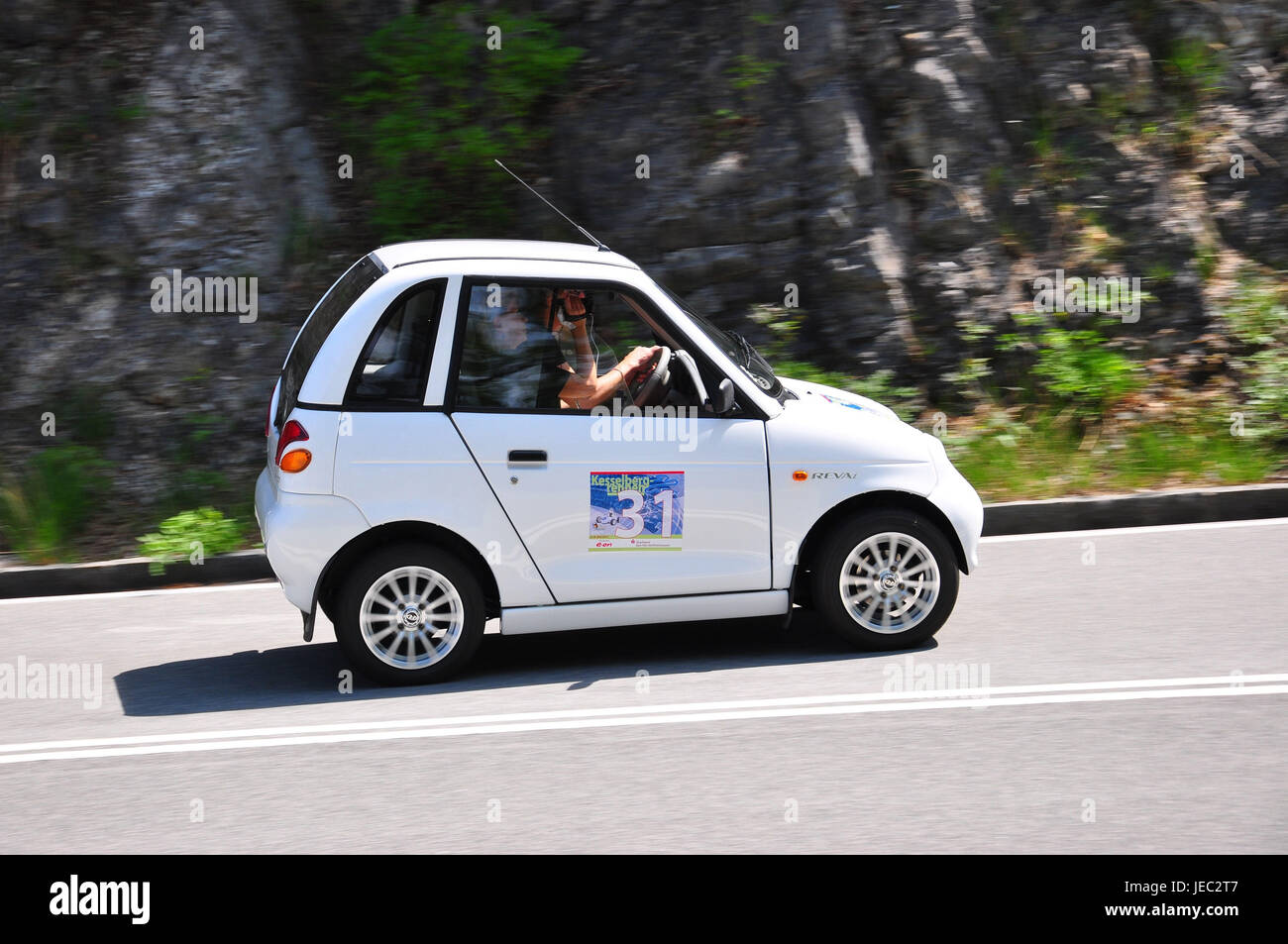 In Germania, in Baviera, caldaia, MONTAGNA E-mobile, car racing, razze di montagna, Foto Stock