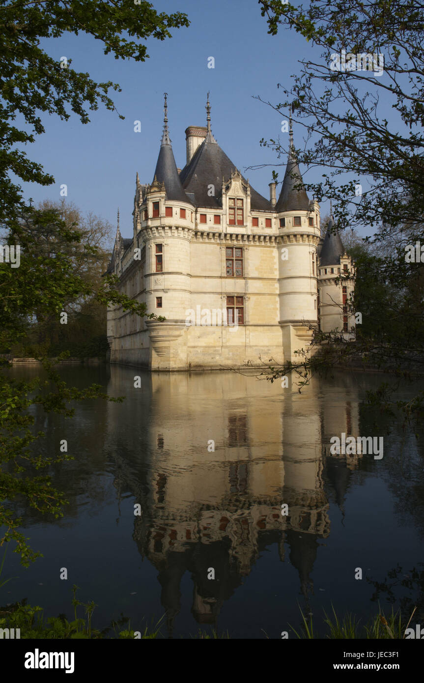 Francia, serratura di Azay-le-Rideau, Foto Stock