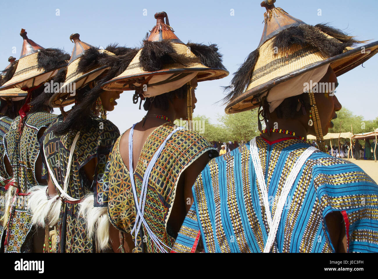 Africa, Niger, uomini sul festival di Gerewol, Foto Stock