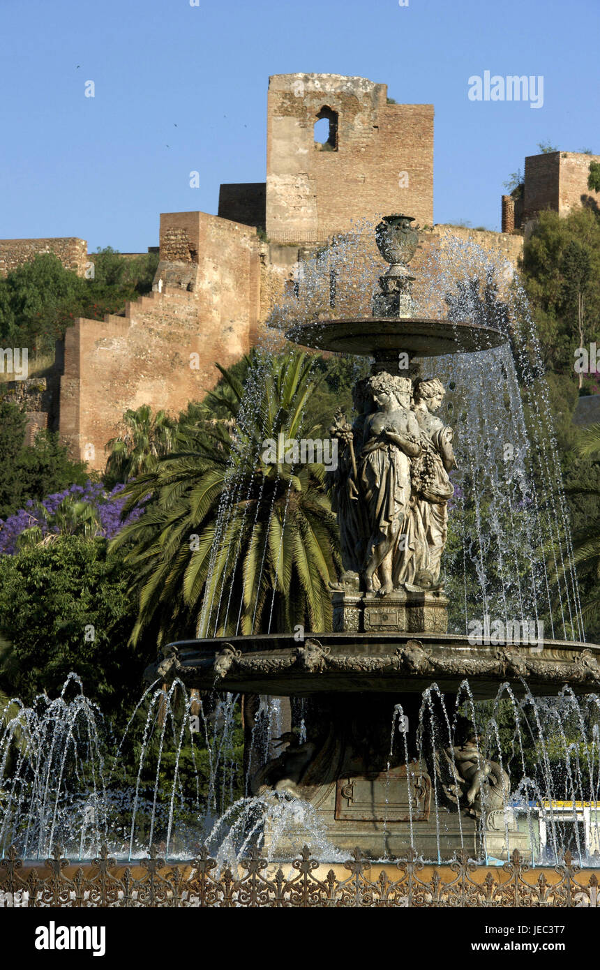 Spagna, Malaga, ben in plaza del General Torrijos, Foto Stock