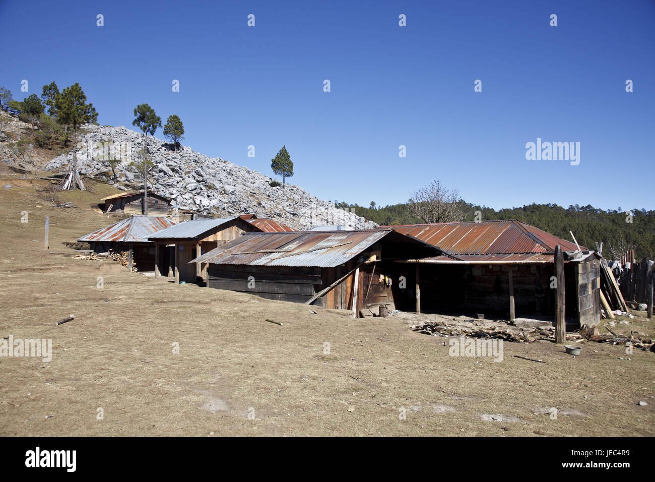 Guatemala, monti Cuchumatanes, agriturismo, Foto Stock