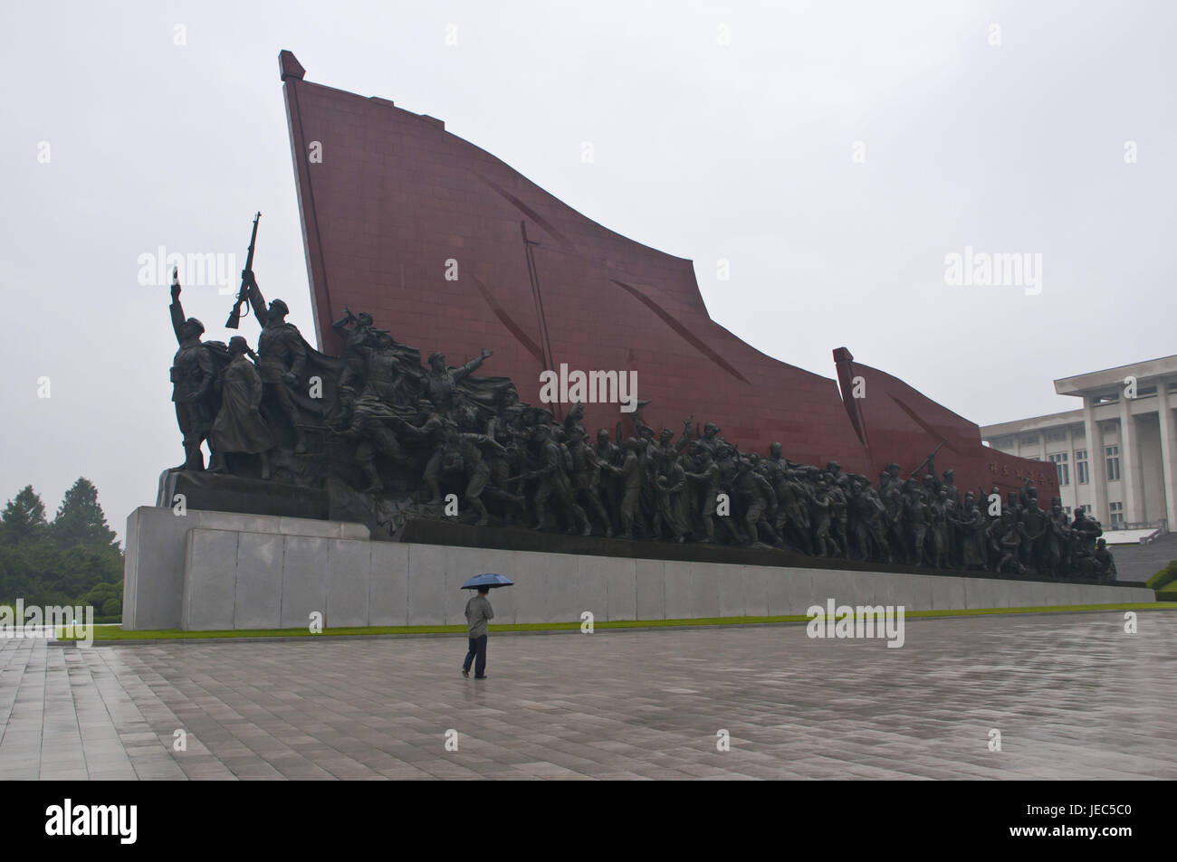 Kim Il Sung-Denkmal in Mansu hill, Pjongjang, Corea del Nord Foto Stock