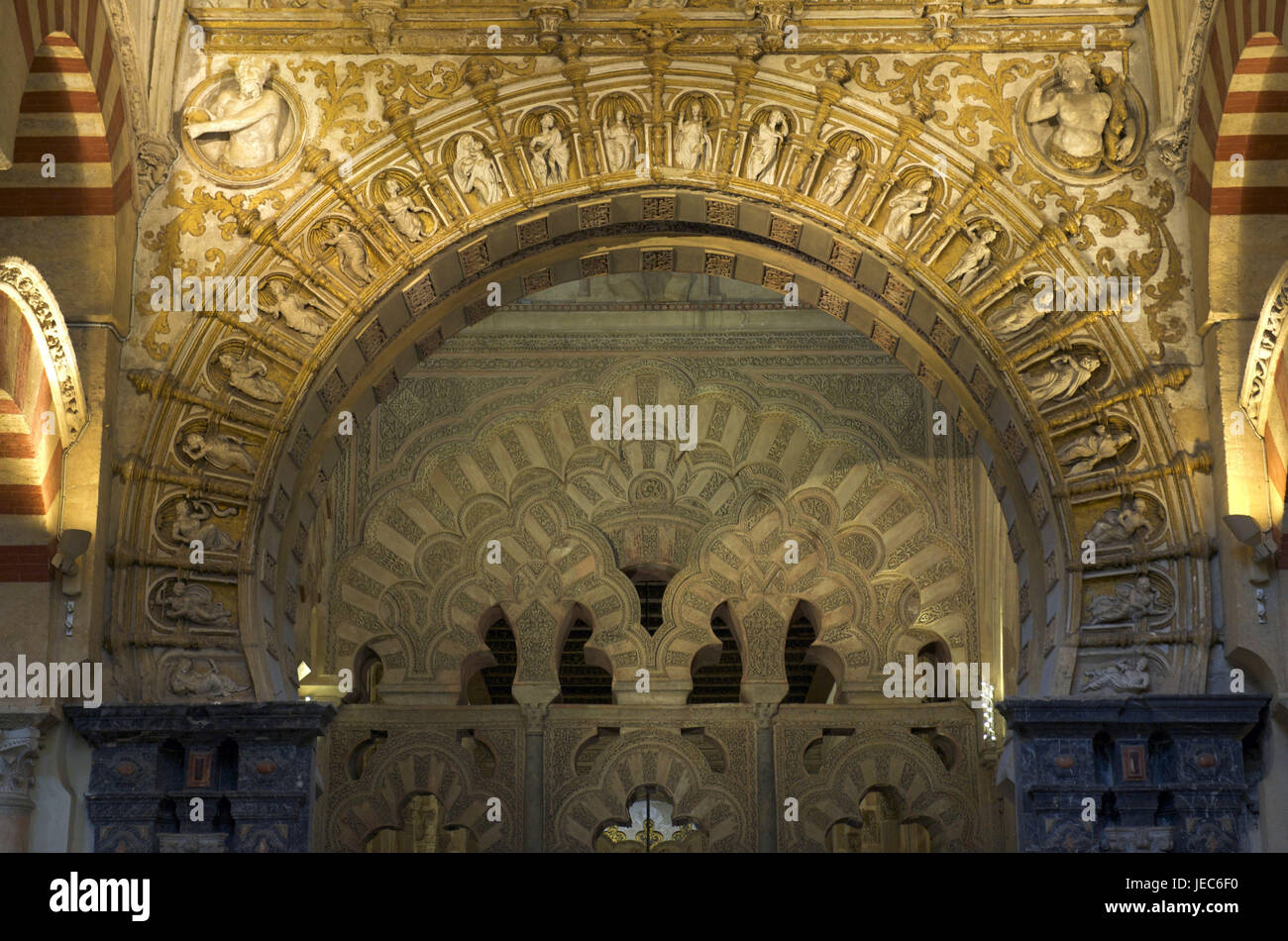 Spagna, Andalusia, Cordoba, la Mezquita, interior design, grazia nota, Foto Stock