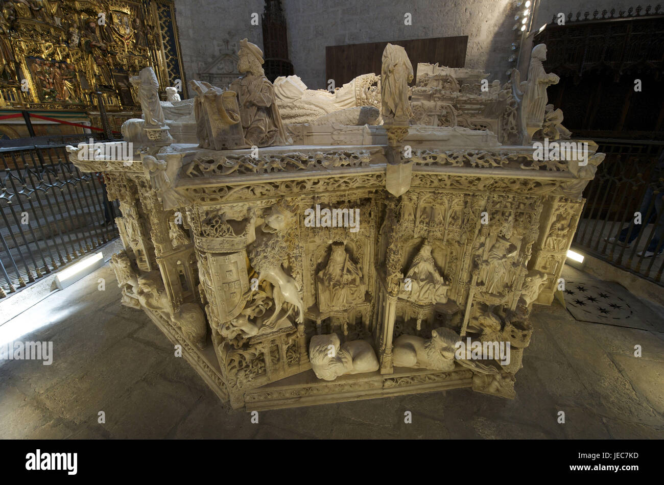 Spagna, Castiglia e Leon, Burgos, Certosa, Cartuja de Miraflores, Mausoleo, Foto Stock