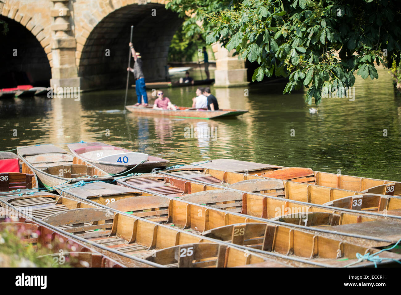 La nautica in sterline sul fiume Cherwell in Oxford Foto Stock