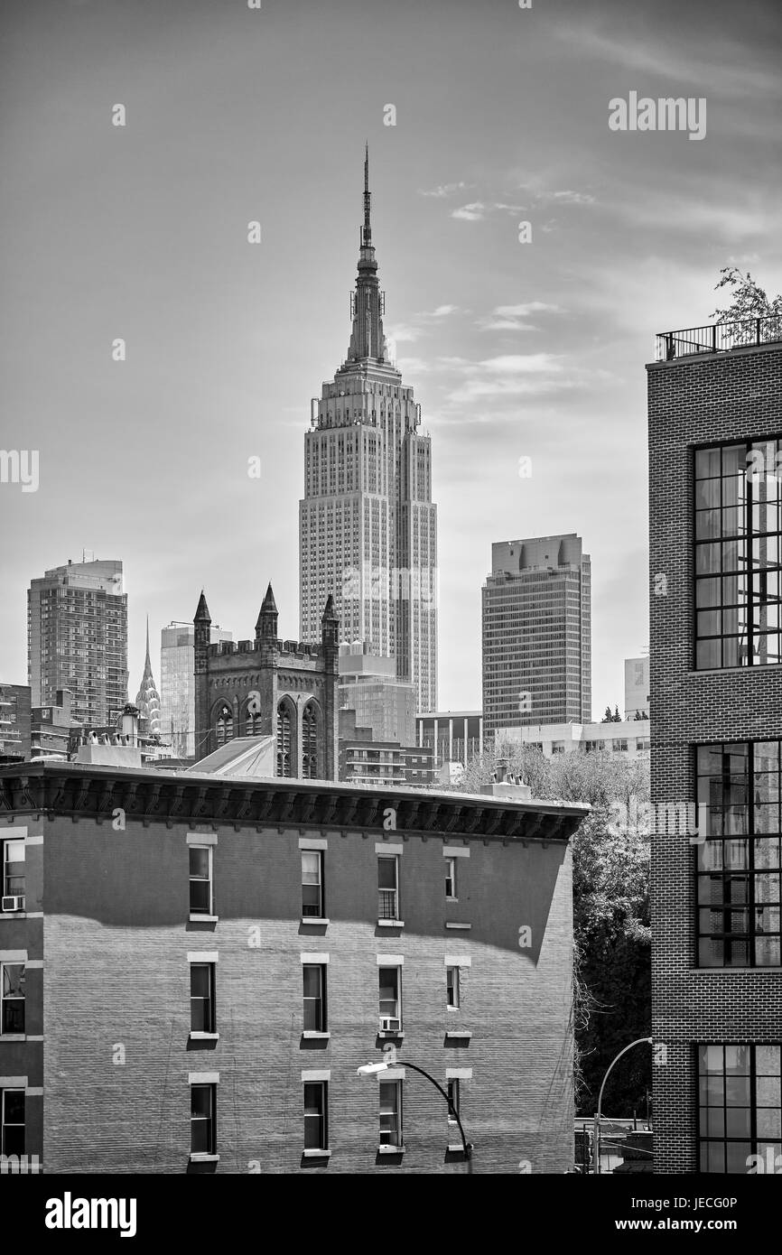 Orizzonte di New York City, Stati Uniti d'America. Foto Stock