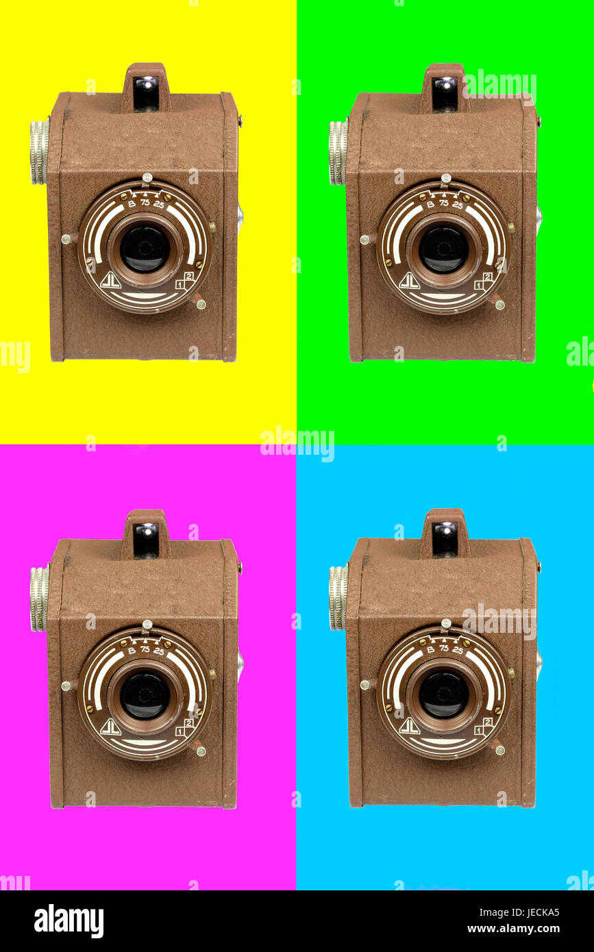 Vintage fotocamera con piastra umida per effetto della fotocamera Foto Stock