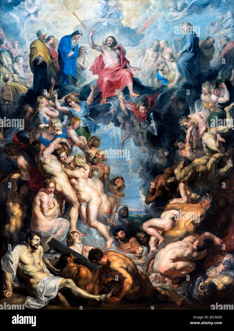 Il Grande Giudizio Universale da Peter Paul Rubens (1577-1640), olio su tela, c.1617. Foto Stock