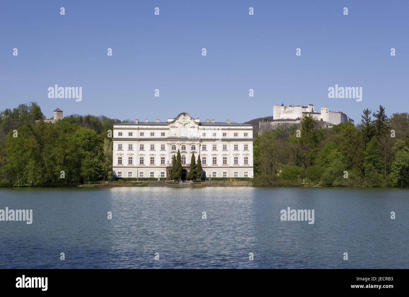 Austria, Salisburgo, il castello di Hellbrunn, laghetto Leopoldskroner, Foto Stock