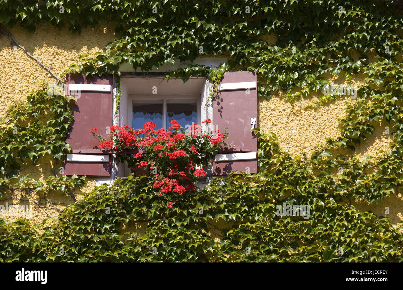 In Germania, in Baviera, acceso, alp forbici tower, finestra, decorazione floreale, Foto Stock