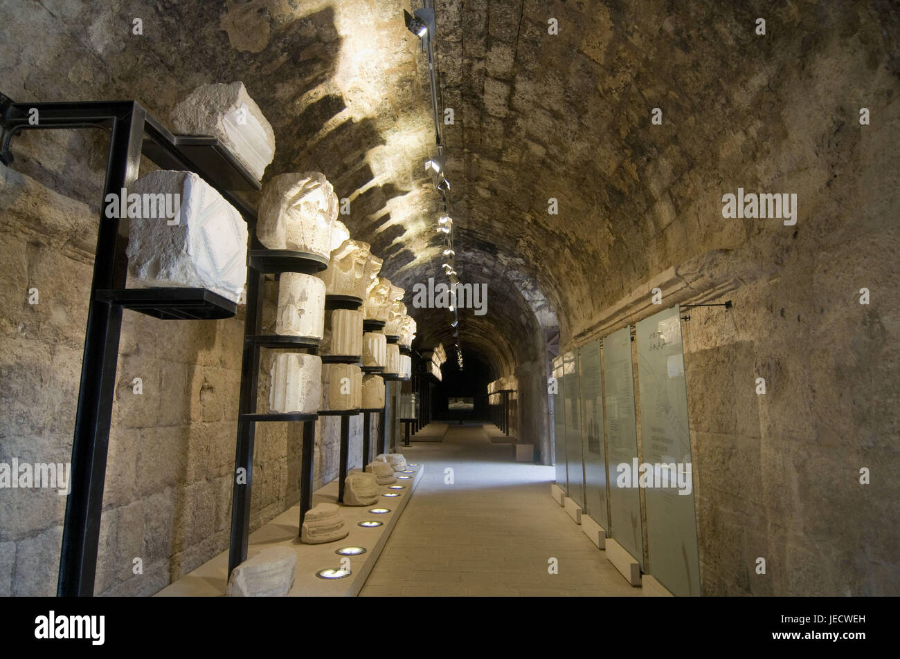 Rovine storiche di Jerash, Ippodromo interior shot, Giordania, Foto Stock