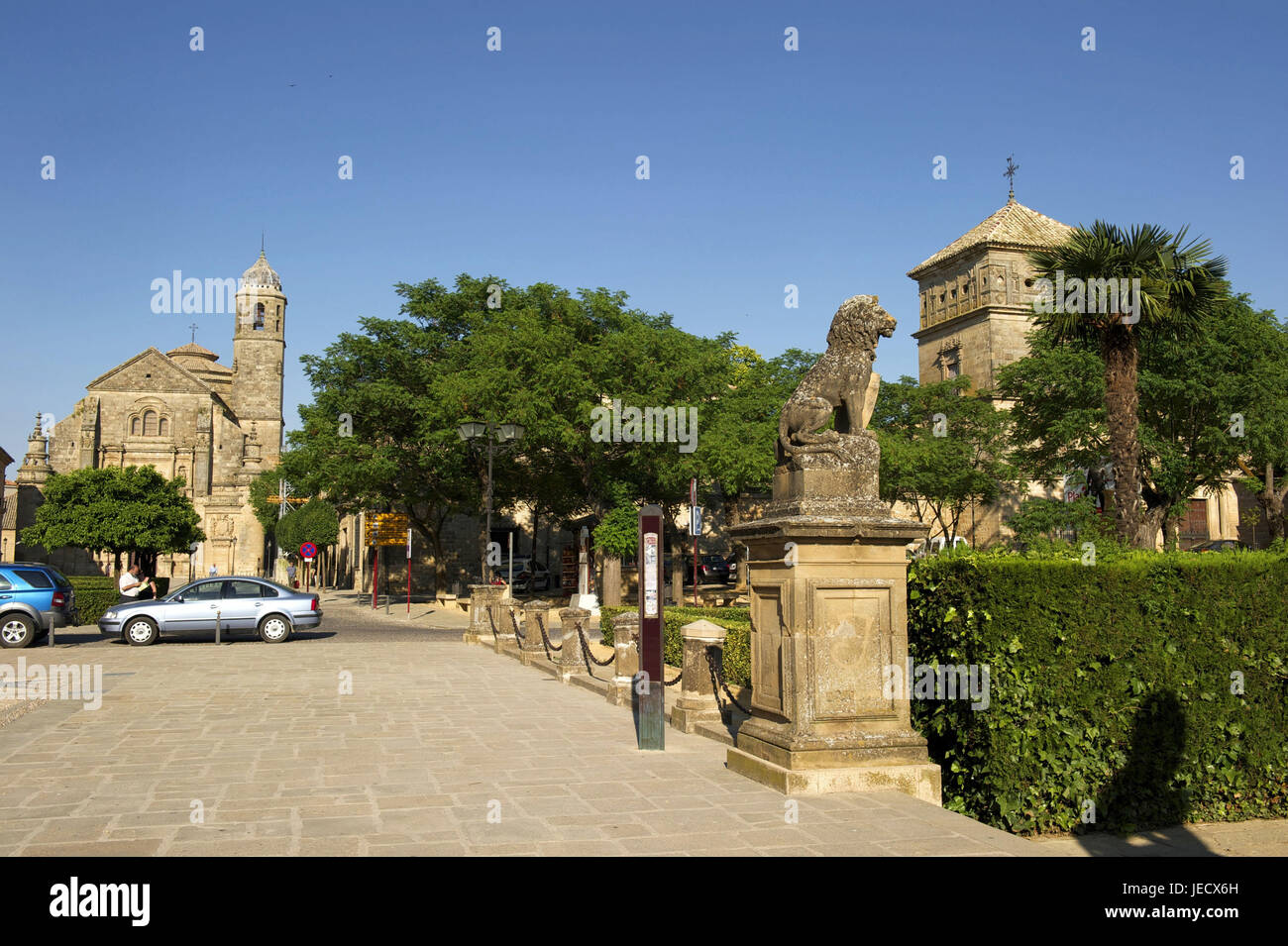 Spagna, Andalusia, a Ubeda, Vazquez de Molina Platz con la Capilla del Salvador, Foto Stock