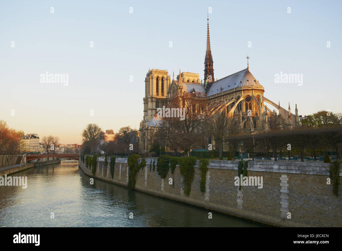 Francia, Parigi, Notre Dama e Seineufer, Foto Stock