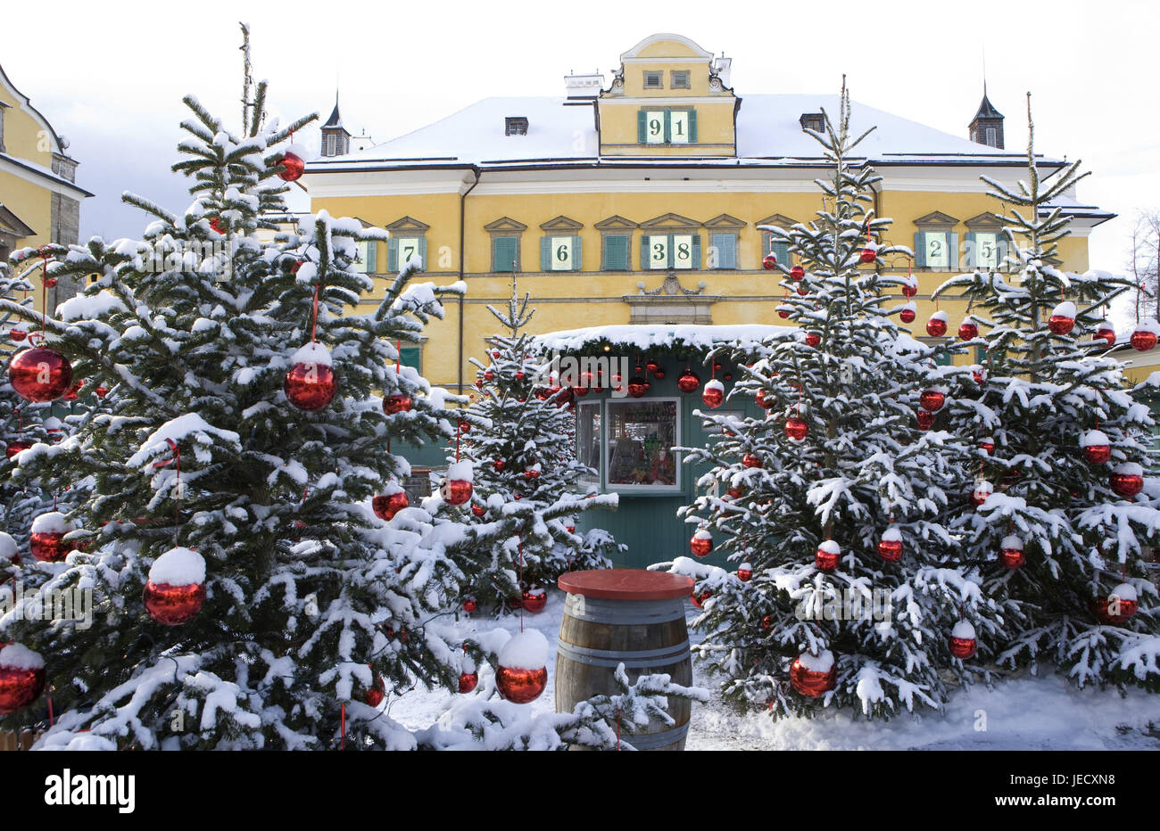 Austria, Salisburgo, il castello di Hellbrunn, decorazione di Natale, Foto Stock