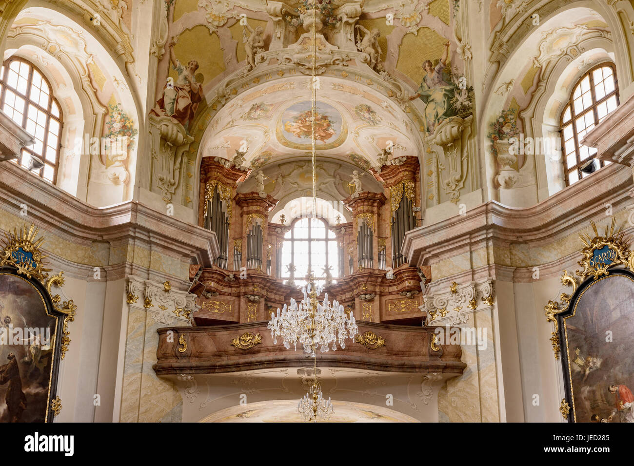 Sloup,CZE - 18 giugno 2017. La chiesa di Nostra Signora Addolorata è una chiesa cattolica romana e un pellegrinaggio mariano sito nel sloup nel Carso Moravo. Un Foto Stock