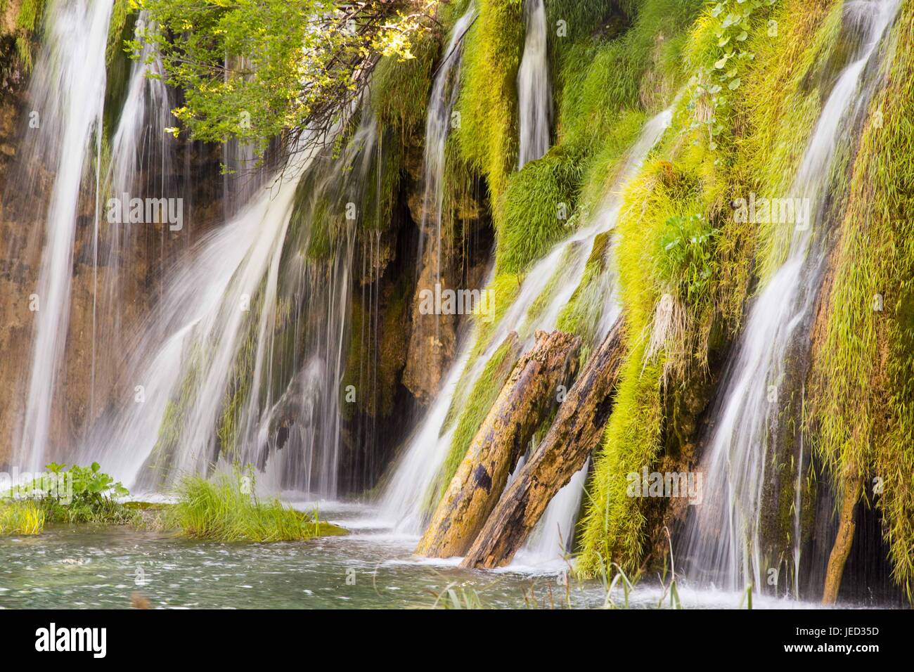 Il parco nazionale di Plitvice UNESCO World Heritage Site Prevalek cade la Croazia Foto Stock