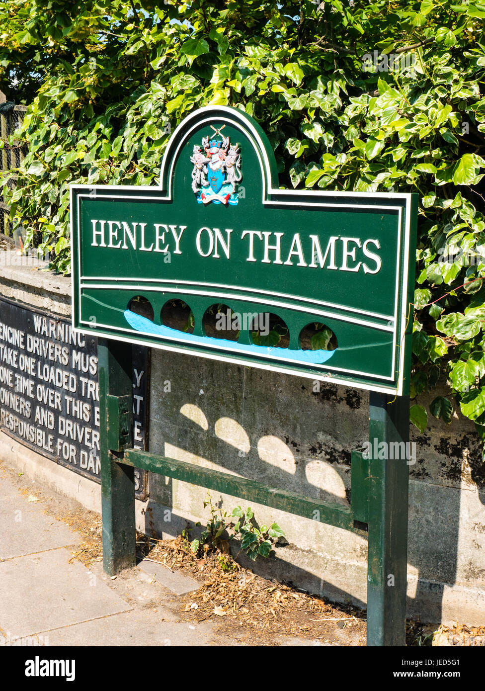 Henley-on-Thames Road, Henley Bridge, Henley-on-Thames, Oxfordshire, Inghilterra, Regno Unito, GB. Foto Stock