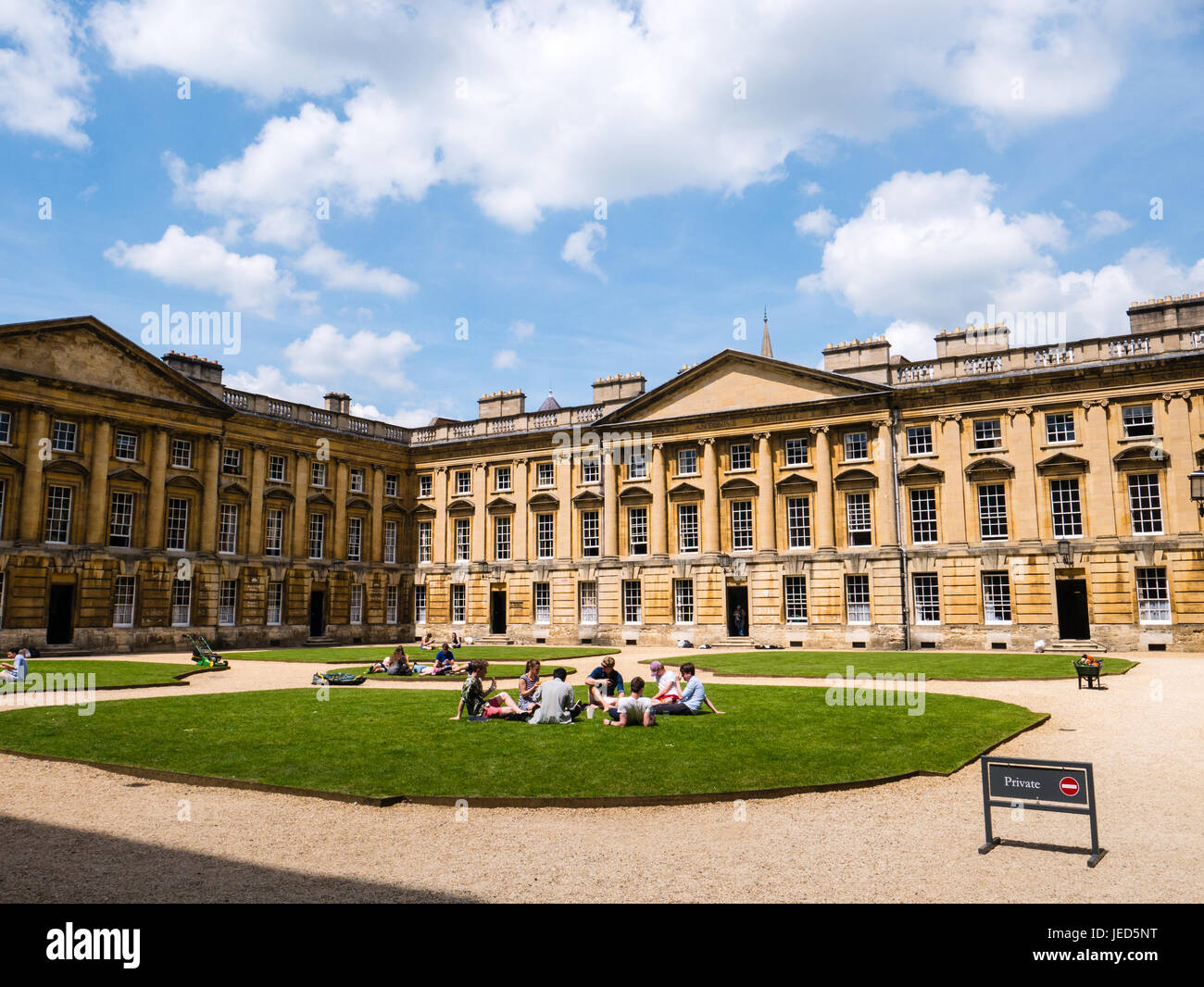 Peckwater Quad, Christ Church College, Oxford, Oxfordshire, Inghilterra, Regno Unito, GB. Foto Stock