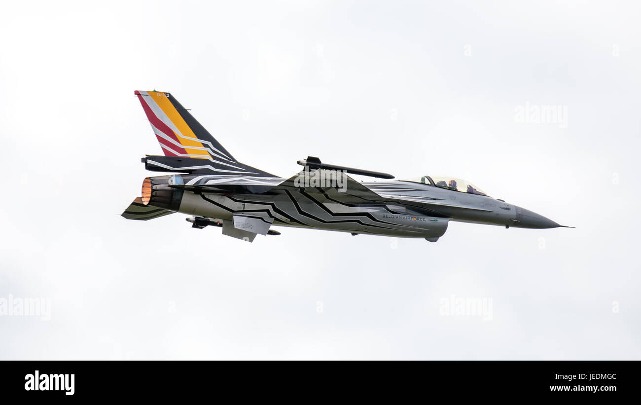 F-16 all'Airshow di sola in Norvegia Foto Stock