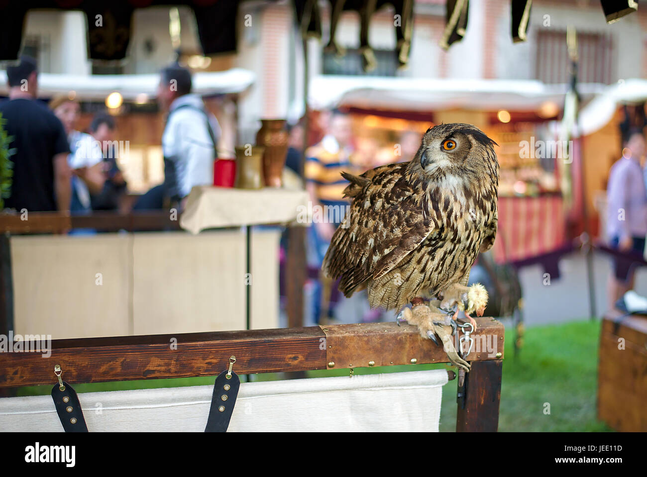 El Alamo mercato medievale, 2017. El Álamo, Madrid, Spagna Foto Stock