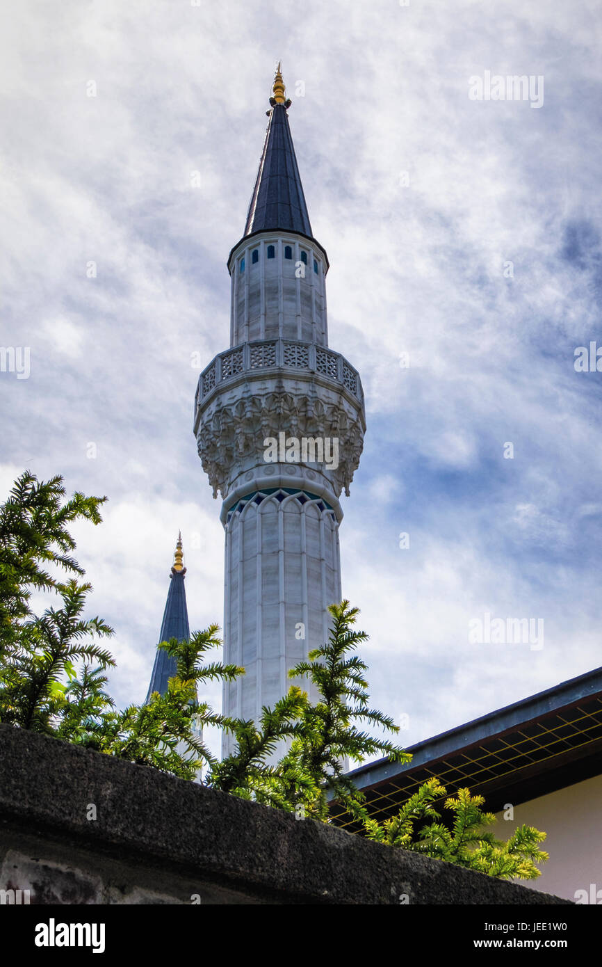 Berlino Moschea centrale dettaglio- bella moschea Sehitlik completata nel 2005,basato sulla tradizionale del XVI e XVII secolo architettura ottomana, Foto Stock