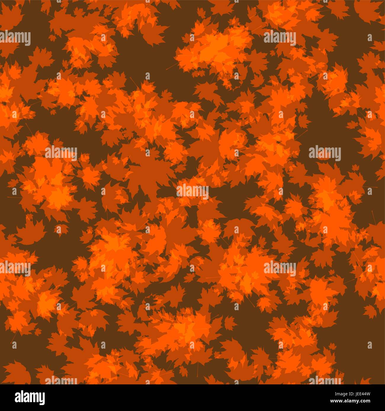 Orange Foglie di autunno Illustrazione Vettoriale