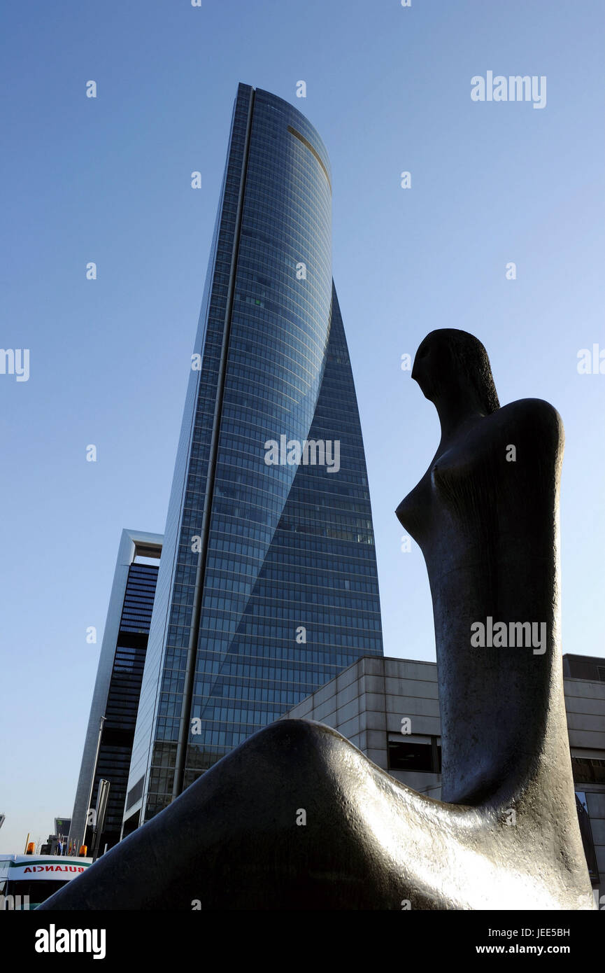 Spagna, Madrid, Torre Espacio, grattacielo, Foto Stock