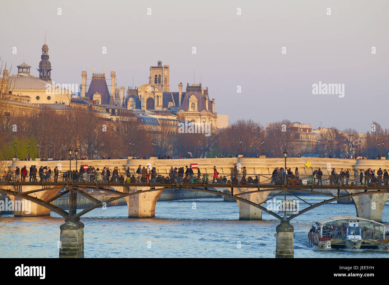 Francia, Parigi, Pont del Beaux Arts, Seinebrücke, Foto Stock
