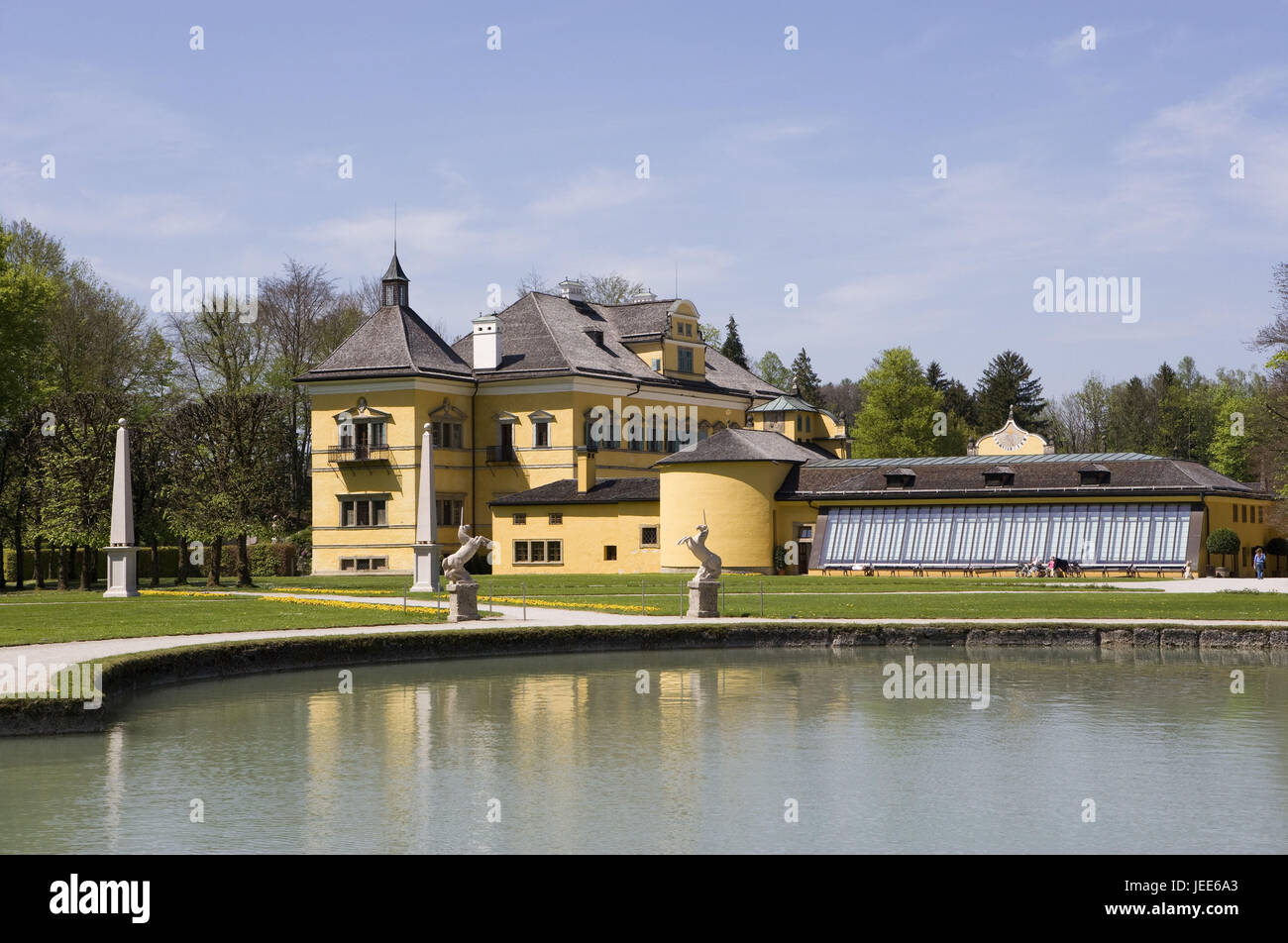 Austria, Salisburgo, il castello di Hellbrunn, Foto Stock