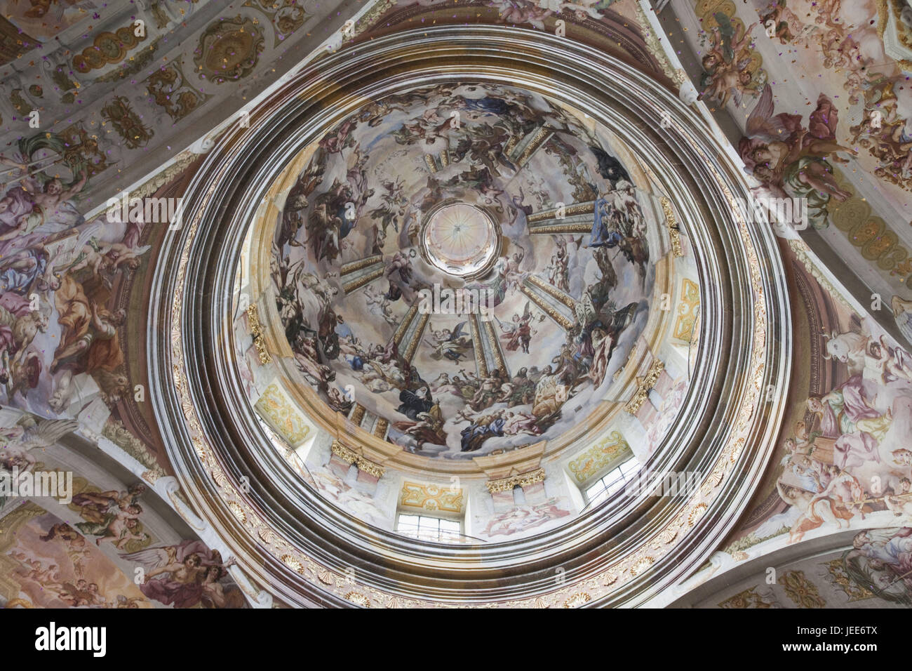 Austria Wachau, penna mungitura, Chiesa collegiata, Duomo, all'interno, Foto Stock
