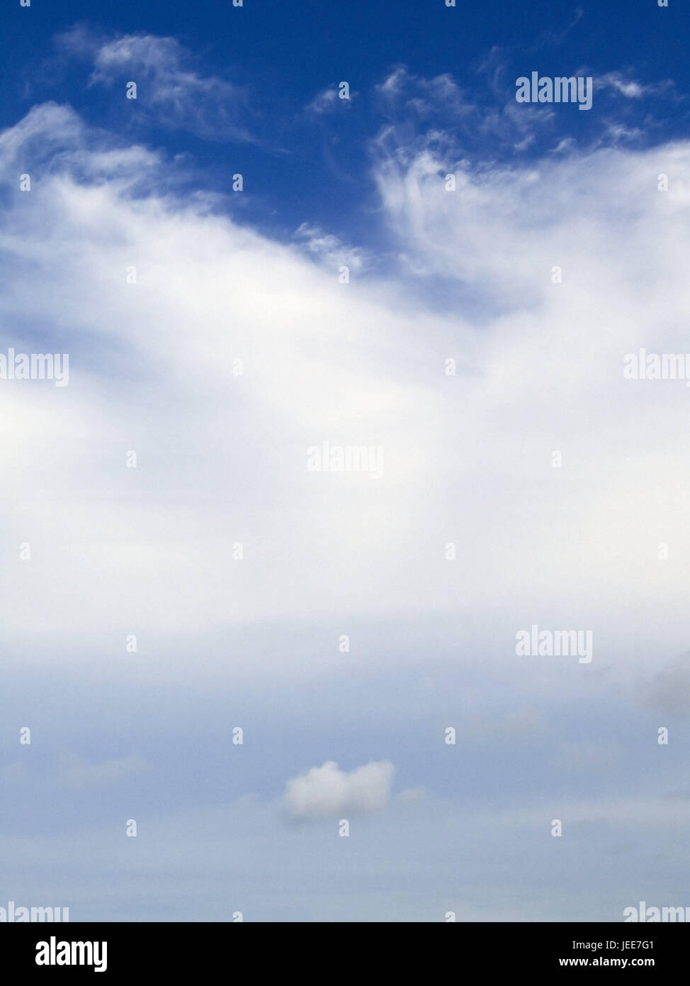 Cielo nuvoloso, dettaglio, sky, nubi cloudies, copia square, blu, bianco, concezione, transcendency, futuro, la fede, la speranza e la luce, Foto Stock