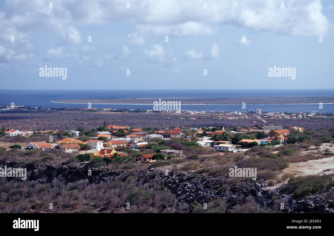 Kralendijk, locale panoramica, isola, piccole voucher arie, i Caraibi, il voucher arie, Foto Stock