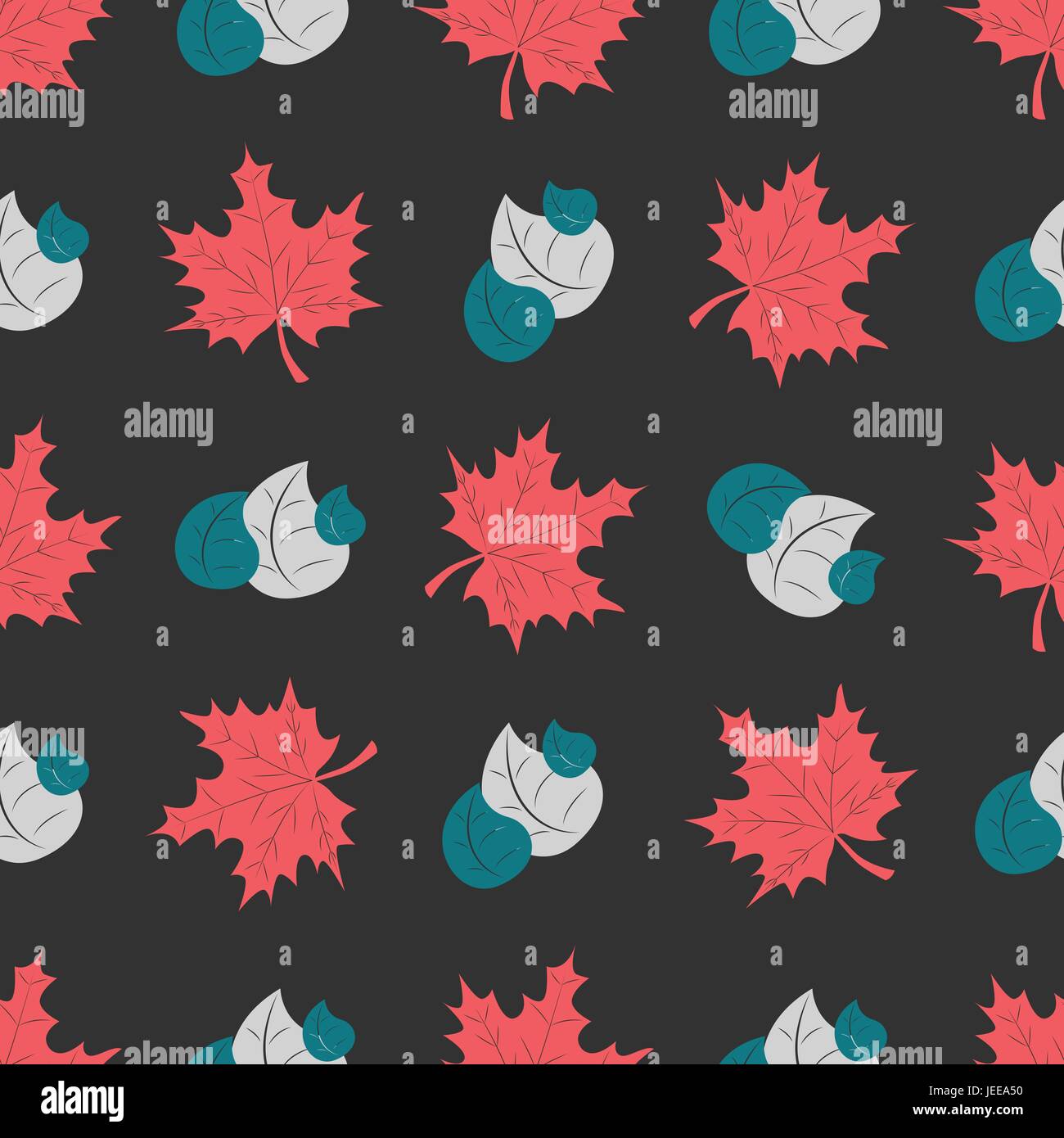 Foglie di acero pattern Illustrazione Vettoriale