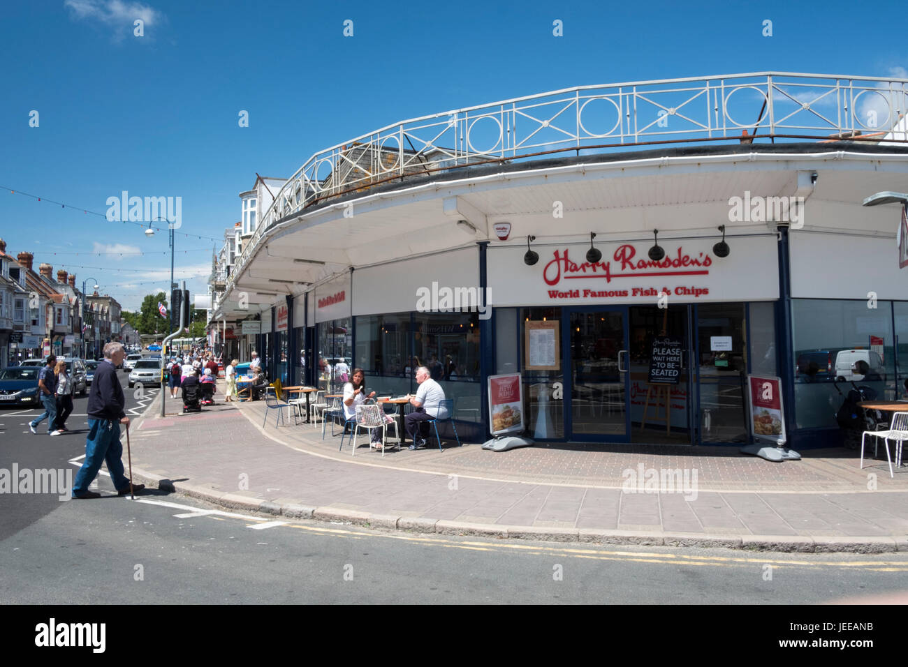 Harry Ramsdens pesce e patatine ristorante Swanage Dorset.Harry Ramsden: Famosa in tutto il mondo per il pesce-n-chip. Con oltre 40 punti vendita in tutto il Regno Unito. Foto Stock