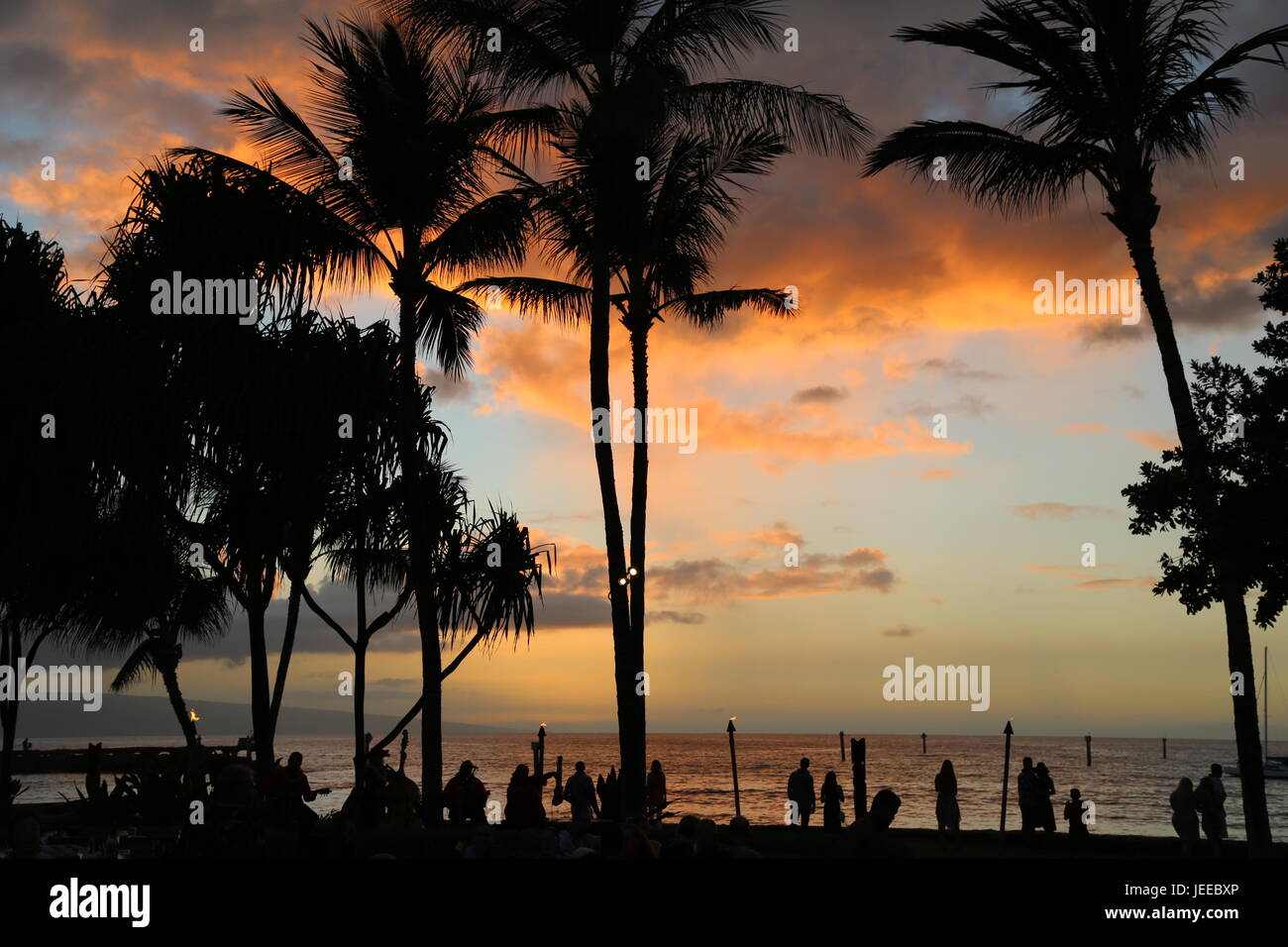 Sunset Luau Foto Stock