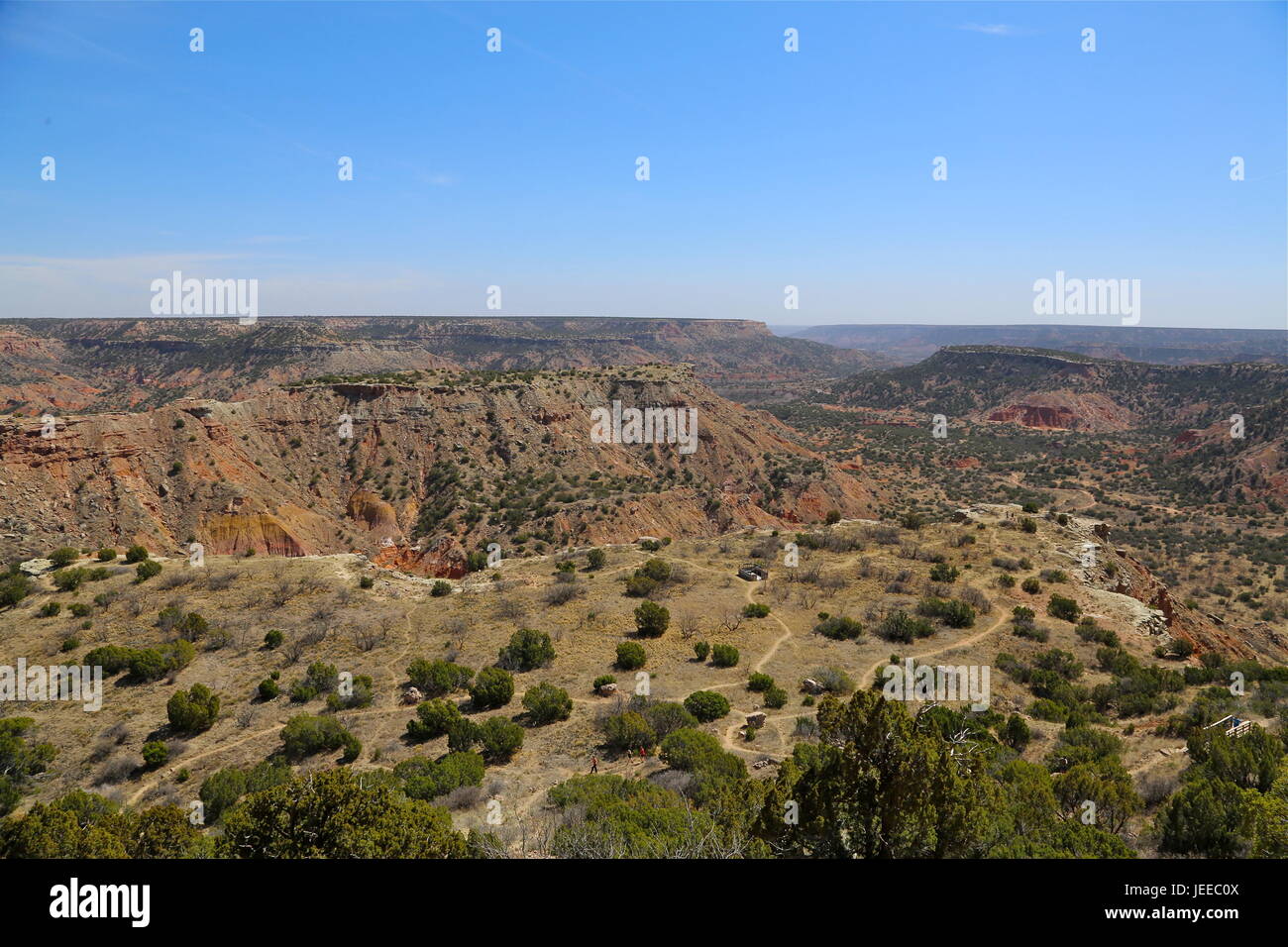 Palo Duro Canyon dal cerchione Foto Stock