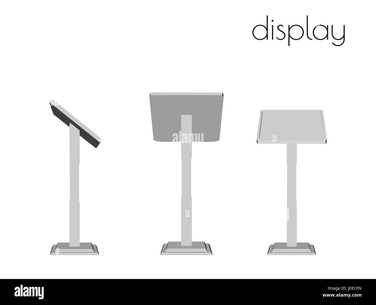EPS 10 illustrazione vettoriale di silhouette display su sfondo bianco Illustrazione Vettoriale