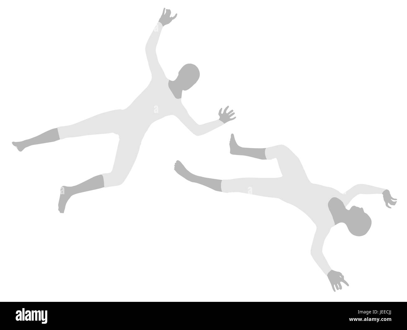 EPS 10 illustrazione vettoriale di silhouette di donna nel diffondere la posizione dell'Aquila Illustrazione Vettoriale