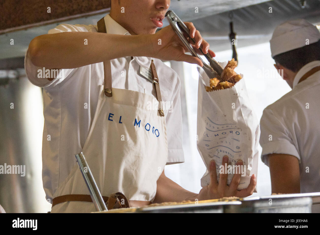 Churros al El Moro Cafe, Città del Messico, Messico Città del Messico, Messico Foto Stock