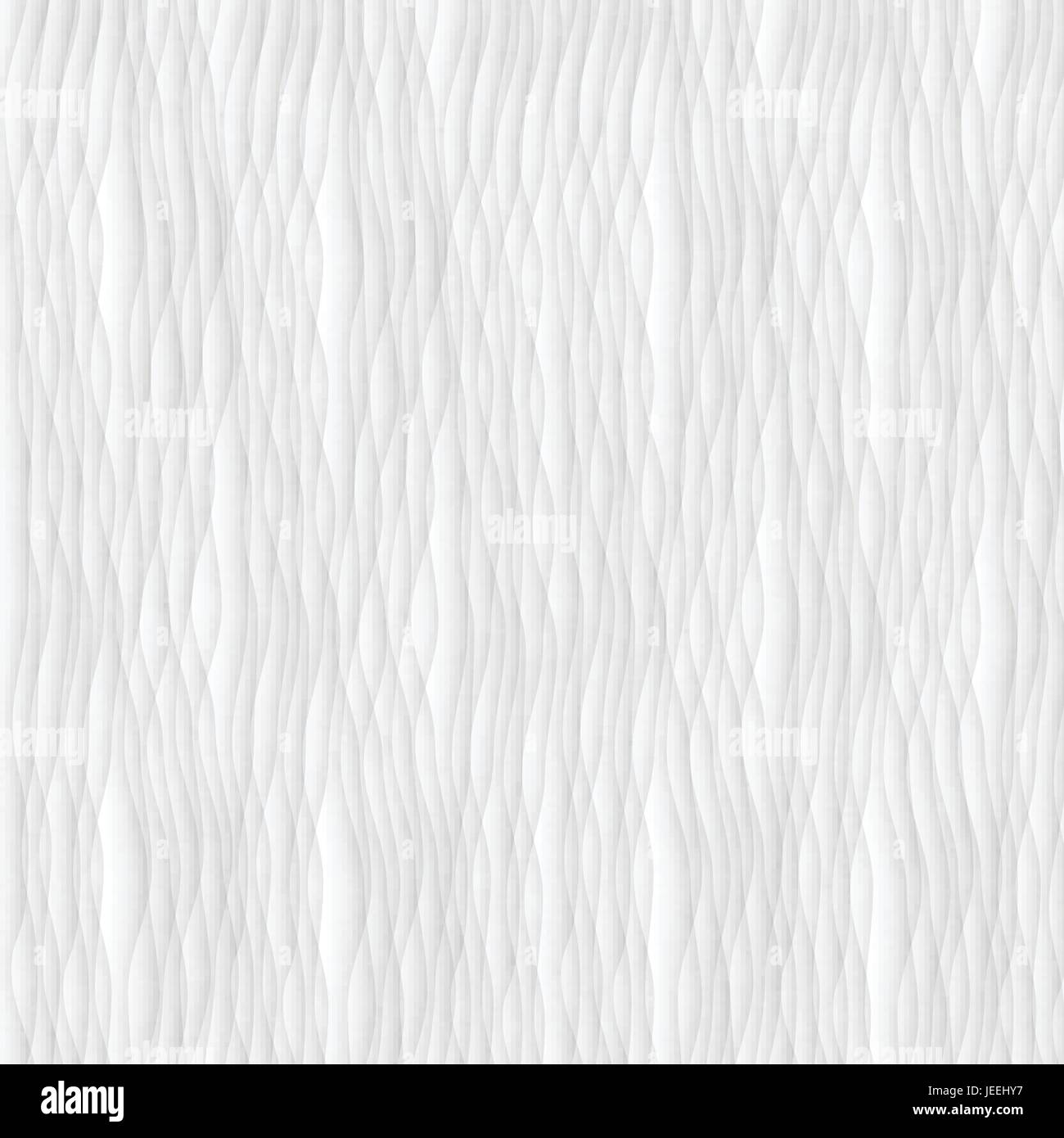 Texture bianche. configurazione astratta senza giunture. onda geometrica ondulate. moderno interior design della parete su sfondo bianco illustrazione vettoriale Illustrazione Vettoriale