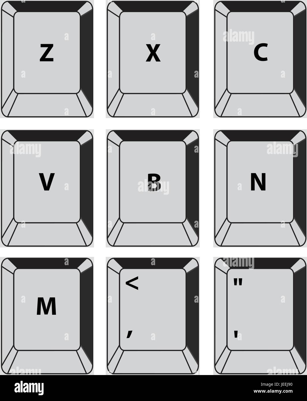 Vettori semplice insieme di tasti principali. Illustrazione Vettoriale