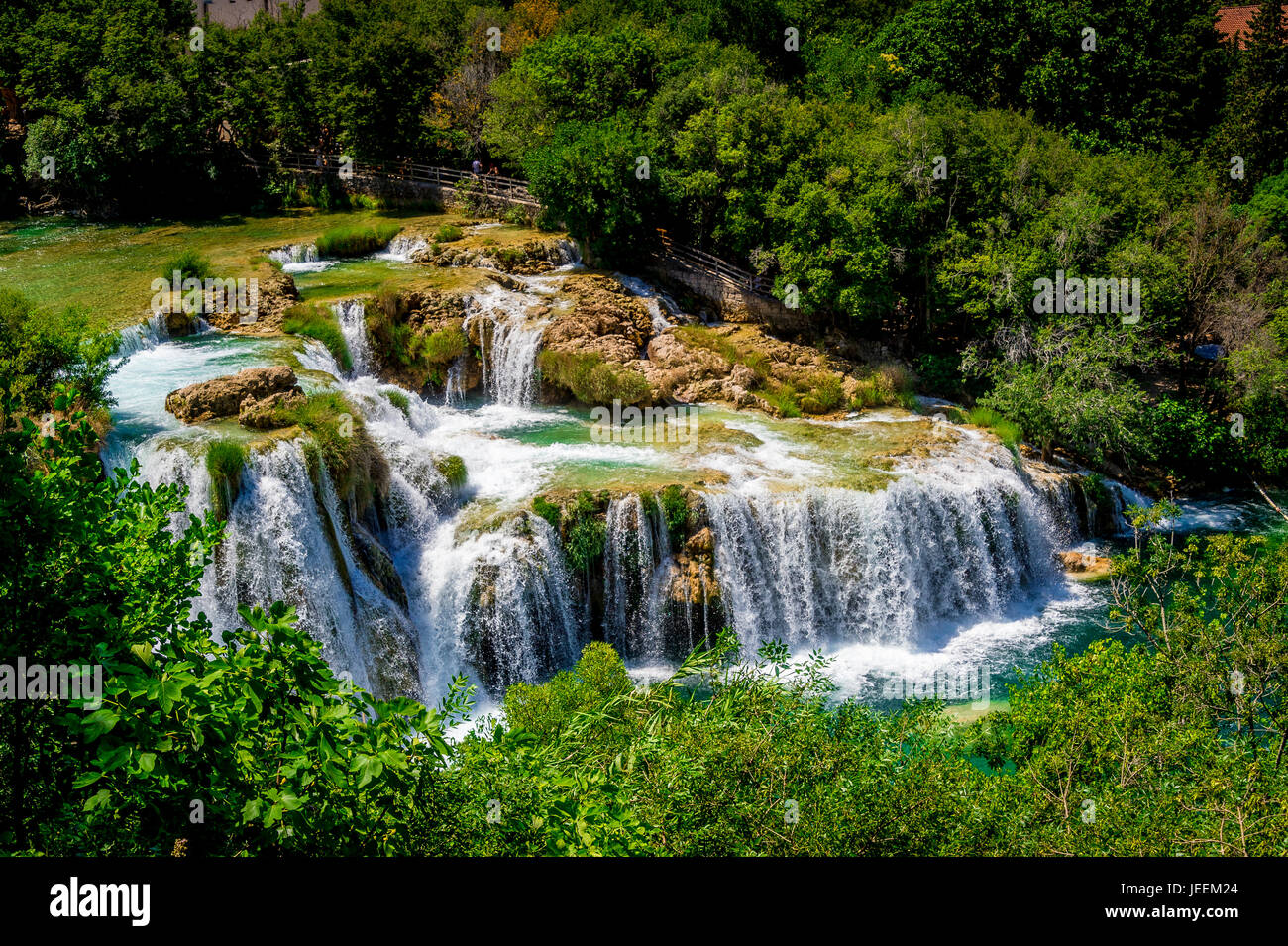 Il Skradinski buk cascata al Parco Nazionale di Krka in Croazia Foto Stock