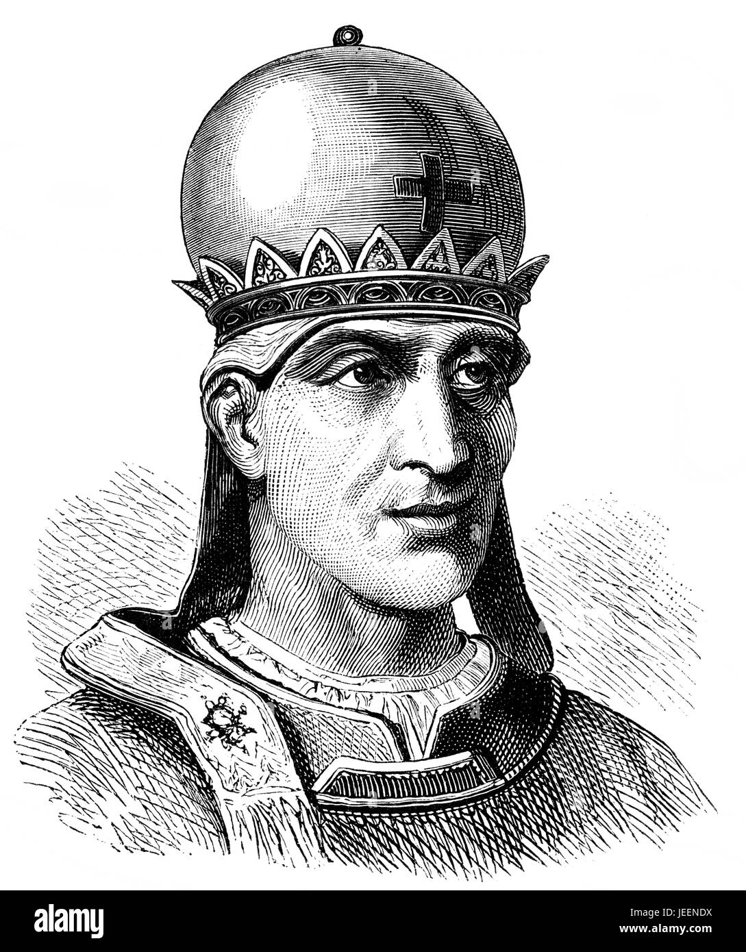 Papa Siricio, 334-399, Papa dal 384 fino alla sua morte nel 399 Foto Stock