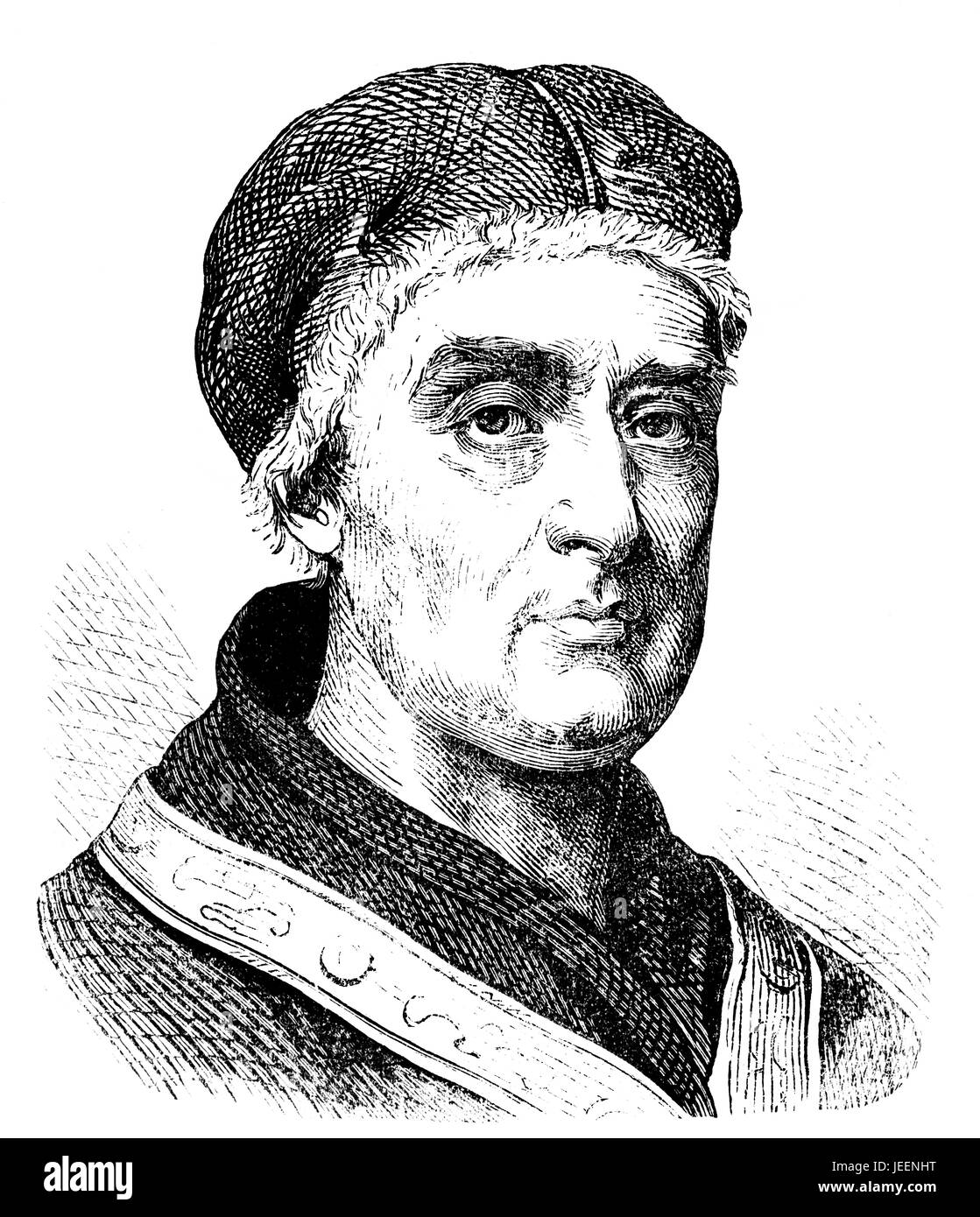 Papa Sergio I, c. 650 - 701, fu Papa dal dicembre 15, 687 per la sua morte Foto Stock