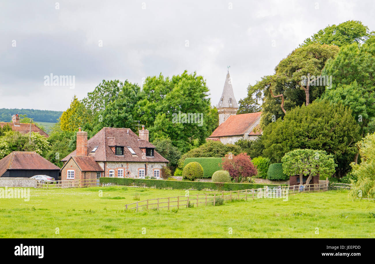 Il borgo rurale di South Stoke vicino a Arundel, West Sussex, in Inghilterra, Regno Unito Foto Stock